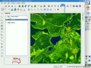 QGIS rastra slāņa krāsu pielāgošana - bilde