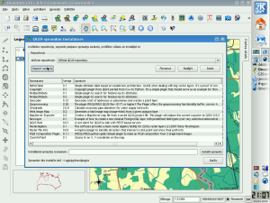 QGIS spraudņu instalētājs darbībā - bilde