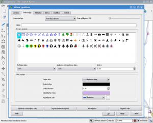 QuantumGIS vektoru simbolizācijas dialogs