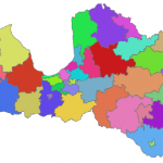 Attēls ar Latvijas novadiem 2021. gadā
